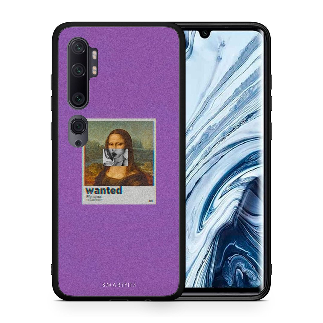 Θήκη Xiaomi Mi Note 10 Pro Monalisa Popart από τη Smartfits με σχέδιο στο πίσω μέρος και μαύρο περίβλημα | Xiaomi Mi Note 10 Pro Monalisa Popart case with colorful back and black bezels