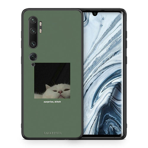 Θήκη Xiaomi Mi Note 10/10 Pro Bitch Surprise από τη Smartfits με σχέδιο στο πίσω μέρος και μαύρο περίβλημα | Xiaomi Mi Note 10/10 Pro Bitch Surprise case with colorful back and black bezels