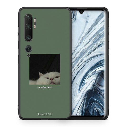 Θήκη Xiaomi Mi Note 10/10 Pro Bitch Surprise από τη Smartfits με σχέδιο στο πίσω μέρος και μαύρο περίβλημα | Xiaomi Mi Note 10/10 Pro Bitch Surprise case with colorful back and black bezels