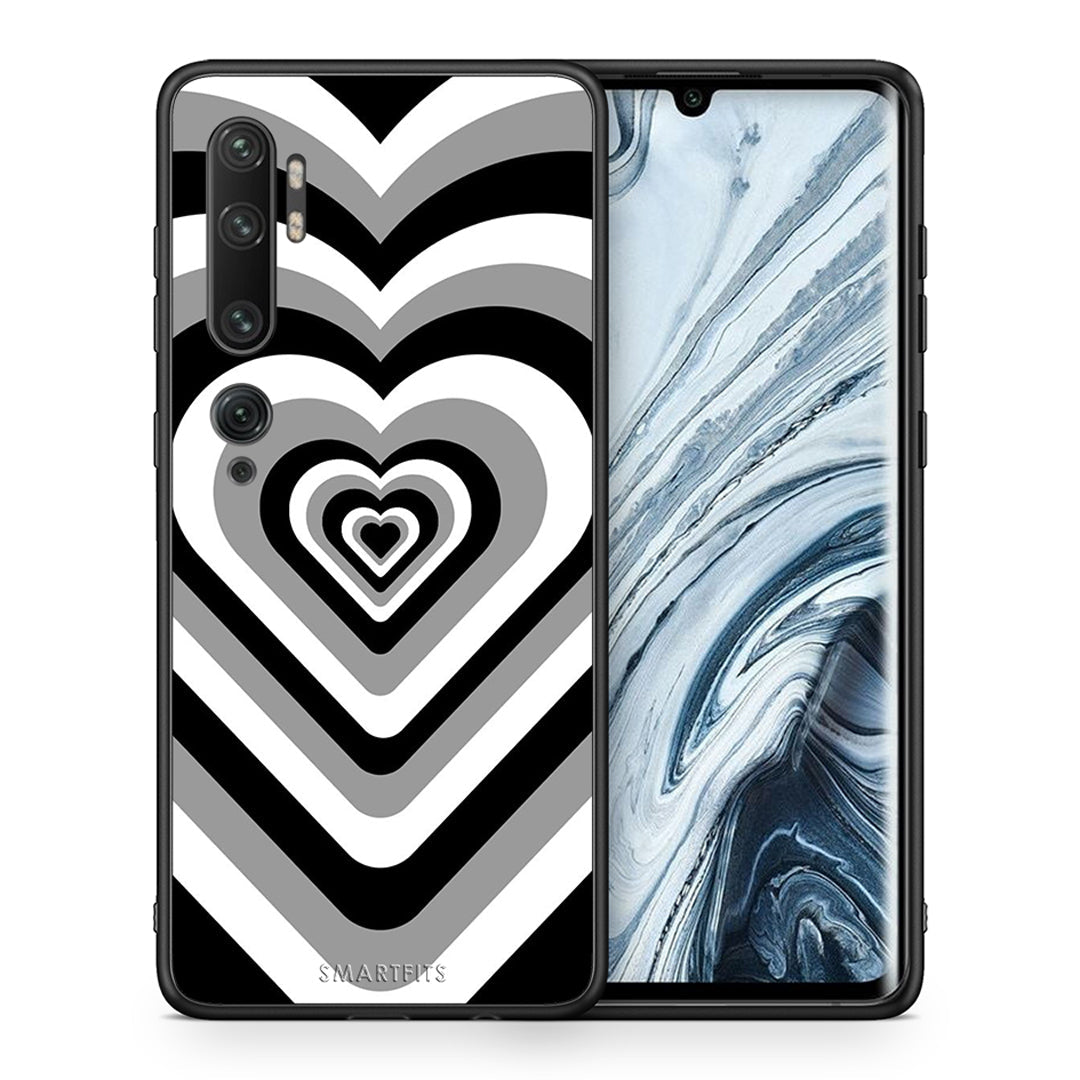 Θήκη Xiaomi Mi Note 10/10 Pro Black Hearts από τη Smartfits με σχέδιο στο πίσω μέρος και μαύρο περίβλημα | Xiaomi Mi Note 10/10 Pro Black Hearts case with colorful back and black bezels