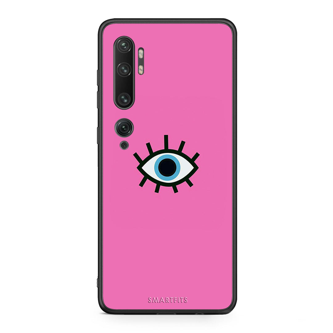 Xiaomi Mi Note 10/10 Pro Blue Eye Pink θήκη από τη Smartfits με σχέδιο στο πίσω μέρος και μαύρο περίβλημα | Smartphone case with colorful back and black bezels by Smartfits
