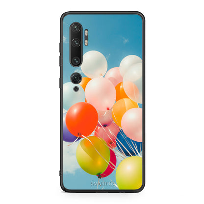 Xiaomi Mi Note 10/10 Pro Colorful Balloons θήκη από τη Smartfits με σχέδιο στο πίσω μέρος και μαύρο περίβλημα | Smartphone case with colorful back and black bezels by Smartfits