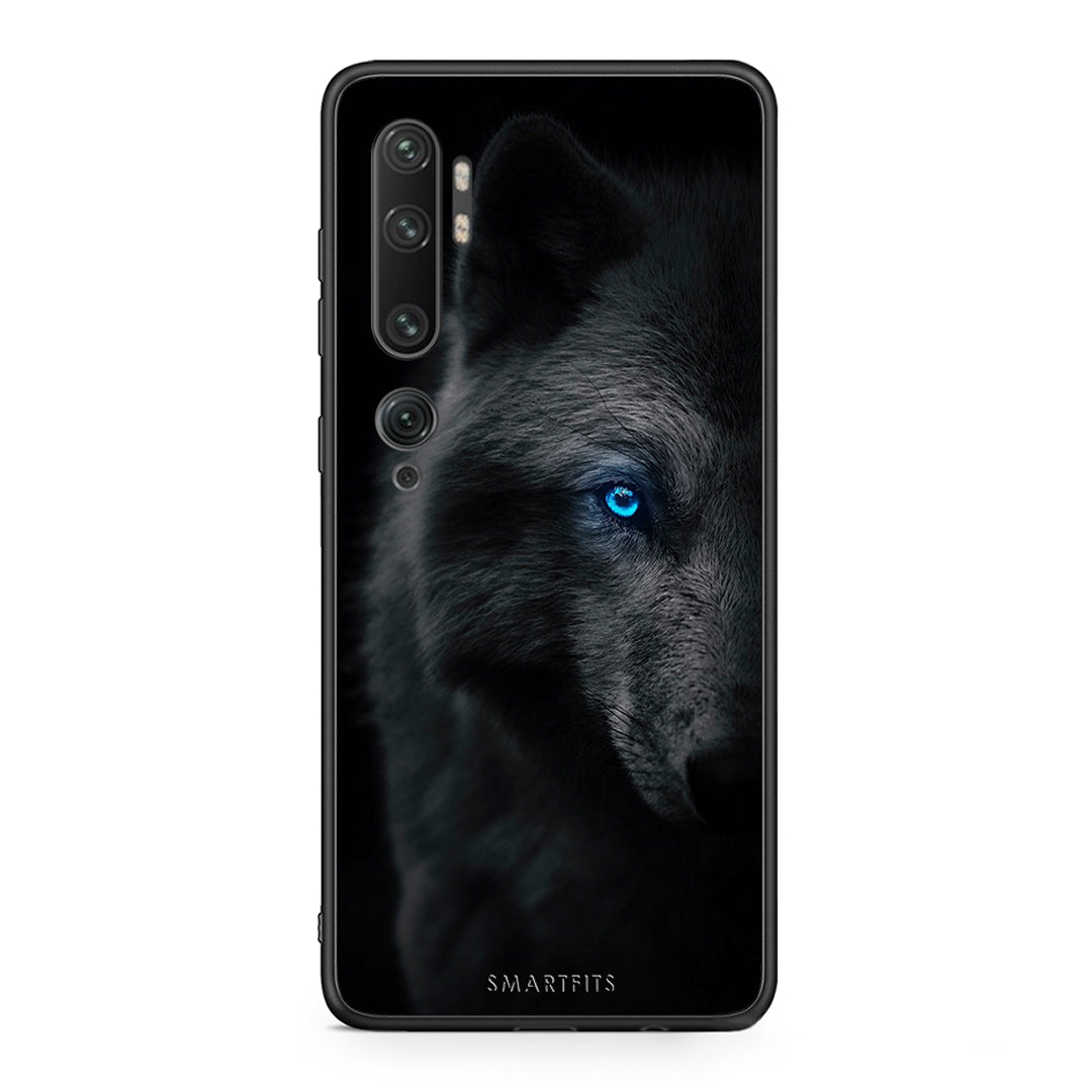 Xiaomi Mi Note 10/10 Pro Dark Wolf θήκη από τη Smartfits με σχέδιο στο πίσω μέρος και μαύρο περίβλημα | Smartphone case with colorful back and black bezels by Smartfits