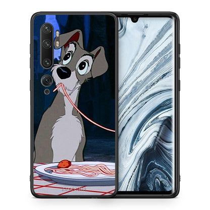 Θήκη Αγίου Βαλεντίνου Xiaomi Mi Note 10 / 10 Pro Lady And Tramp 1 από τη Smartfits με σχέδιο στο πίσω μέρος και μαύρο περίβλημα | Xiaomi Mi Note 10 / 10 Pro Lady And Tramp 1 case with colorful back and black bezels