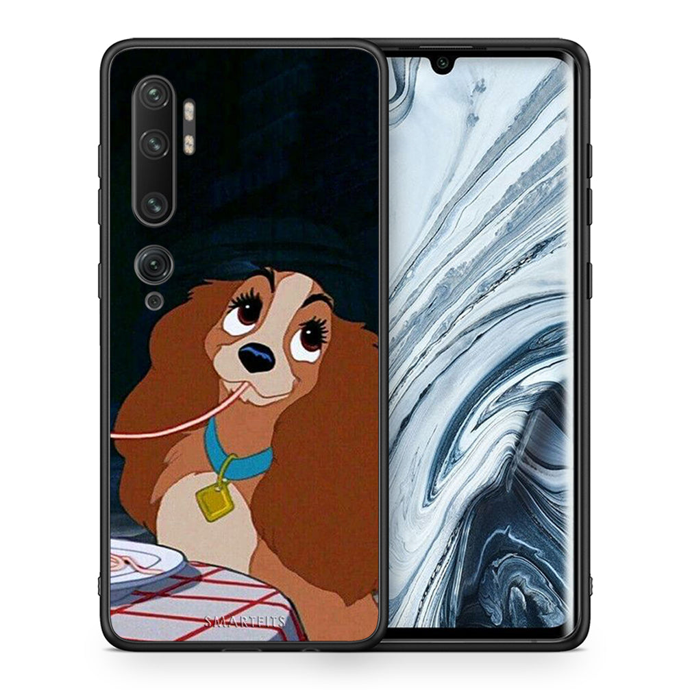 Θήκη Αγίου Βαλεντίνου Xiaomi Mi Note 10 / 10 Pro Lady And Tramp 2 από τη Smartfits με σχέδιο στο πίσω μέρος και μαύρο περίβλημα | Xiaomi Mi Note 10 / 10 Pro Lady And Tramp 2 case with colorful back and black bezels