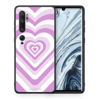 Thumbnail for Θήκη Xiaomi Mi Note 10/10 Pro Lilac Hearts από τη Smartfits με σχέδιο στο πίσω μέρος και μαύρο περίβλημα | Xiaomi Mi Note 10/10 Pro Lilac Hearts case with colorful back and black bezels