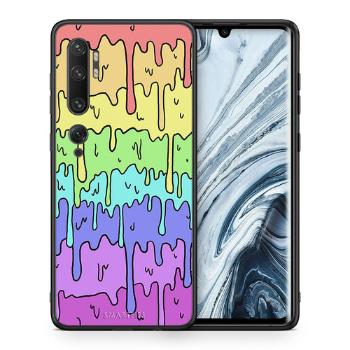 Θήκη Xiaomi Mi Note 10/10 Pro Melting Rainbow από τη Smartfits με σχέδιο στο πίσω μέρος και μαύρο περίβλημα | Xiaomi Mi Note 10/10 Pro Melting Rainbow case with colorful back and black bezels