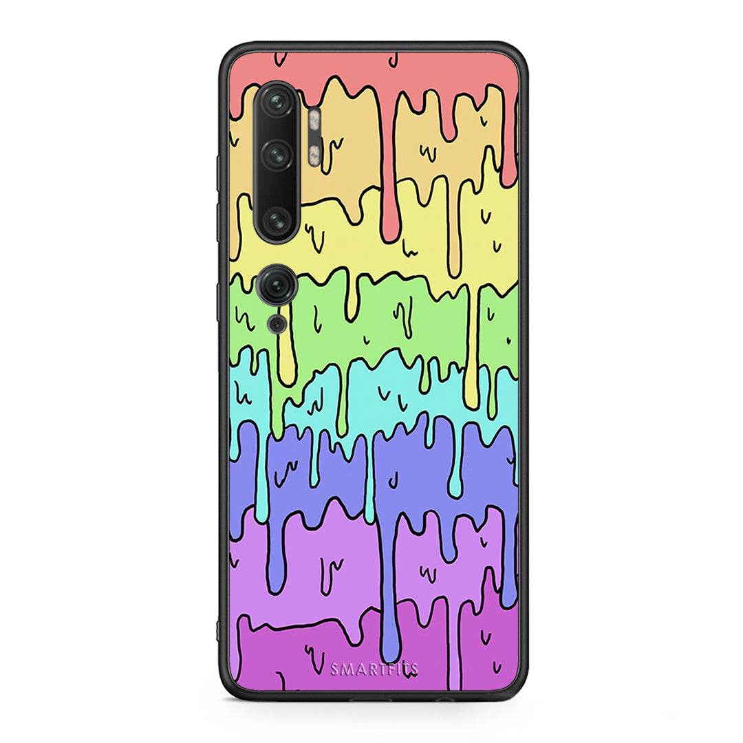 Xiaomi Mi Note 10/10 Pro Melting Rainbow θήκη από τη Smartfits με σχέδιο στο πίσω μέρος και μαύρο περίβλημα | Smartphone case with colorful back and black bezels by Smartfits