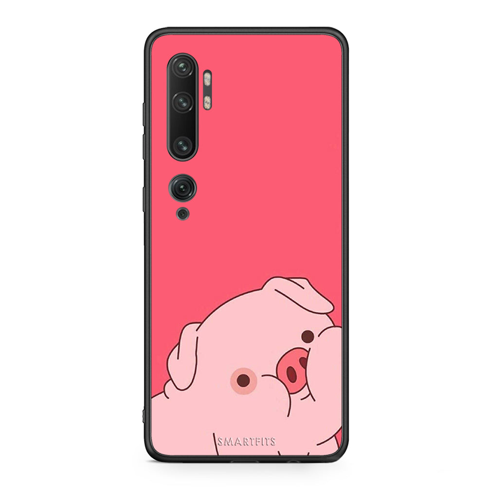 Xiaomi Mi Note 10 / 10 Pro Pig Love 1 Θήκη Αγίου Βαλεντίνου από τη Smartfits με σχέδιο στο πίσω μέρος και μαύρο περίβλημα | Smartphone case with colorful back and black bezels by Smartfits