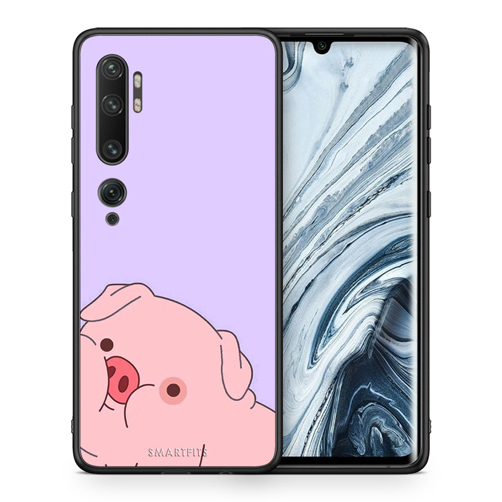 Θήκη Αγίου Βαλεντίνου Xiaomi Mi Note 10 / 10 Pro Pig Love 2 από τη Smartfits με σχέδιο στο πίσω μέρος και μαύρο περίβλημα | Xiaomi Mi Note 10 / 10 Pro Pig Love 2 case with colorful back and black bezels
