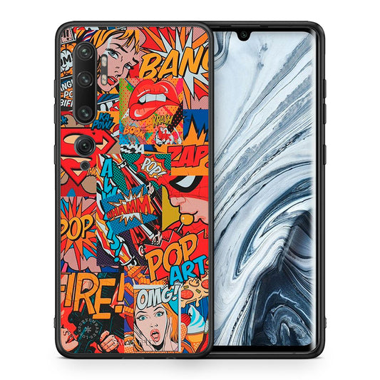 Θήκη Xiaomi Mi Note 10/10 Pro PopArt OMG από τη Smartfits με σχέδιο στο πίσω μέρος και μαύρο περίβλημα | Xiaomi Mi Note 10/10 Pro PopArt OMG case with colorful back and black bezels