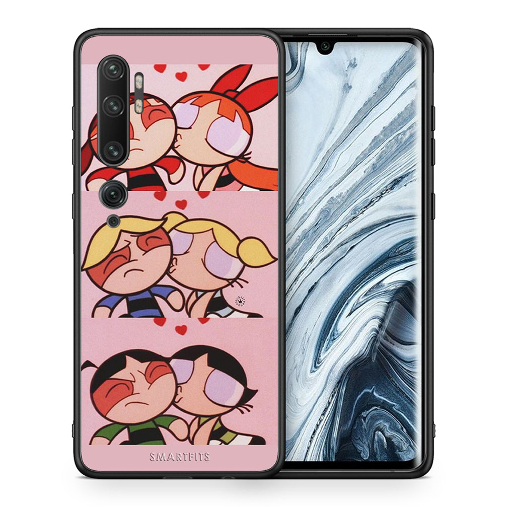 Θήκη Αγίου Βαλεντίνου Xiaomi Mi Note 10 / 10 Pro Puff Love από τη Smartfits με σχέδιο στο πίσω μέρος και μαύρο περίβλημα | Xiaomi Mi Note 10 / 10 Pro Puff Love case with colorful back and black bezels