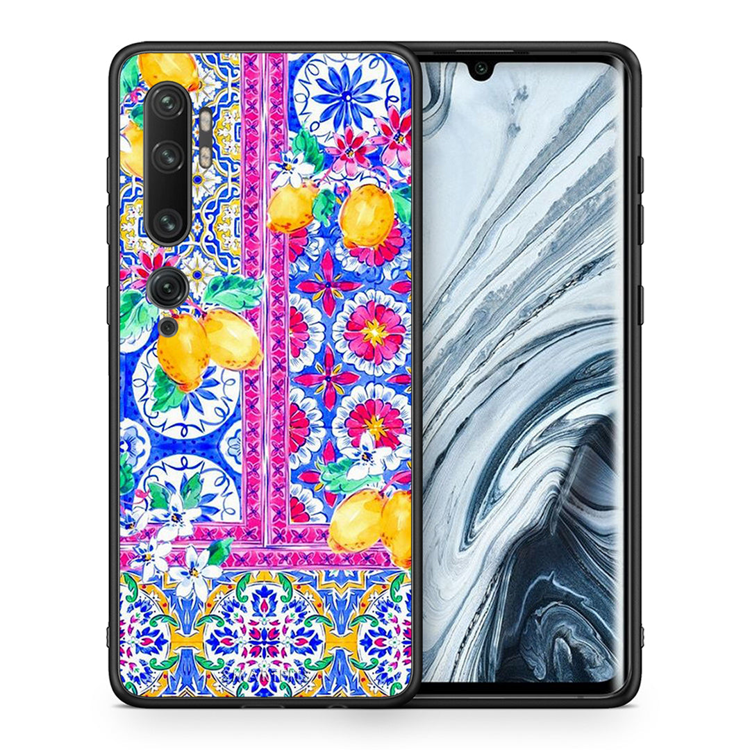 Θήκη Xiaomi Mi Note 10/10 Pro Retro Spring από τη Smartfits με σχέδιο στο πίσω μέρος και μαύρο περίβλημα | Xiaomi Mi Note 10/10 Pro Retro Spring case with colorful back and black bezels