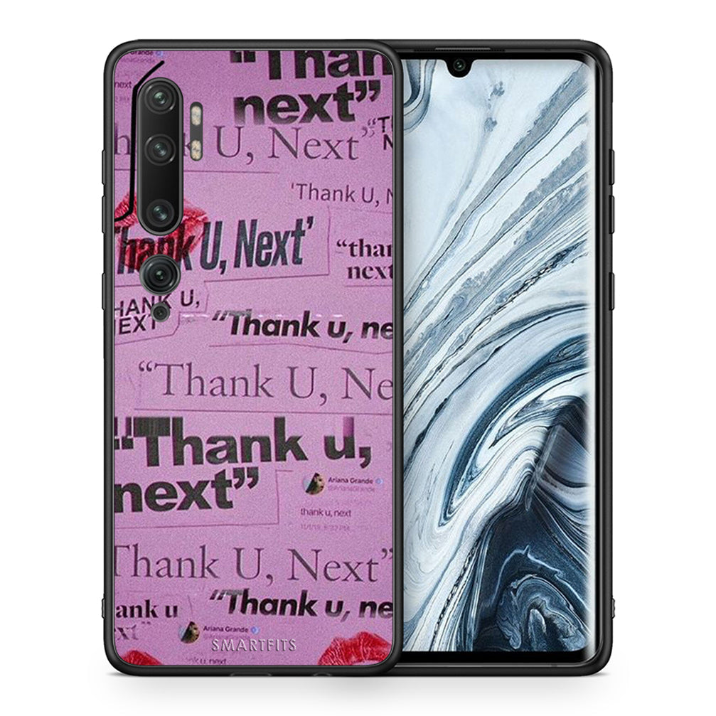 Θήκη Αγίου Βαλεντίνου Xiaomi Mi Note 10 / 10 Pro Thank You Next από τη Smartfits με σχέδιο στο πίσω μέρος και μαύρο περίβλημα | Xiaomi Mi Note 10 / 10 Pro Thank You Next case with colorful back and black bezels