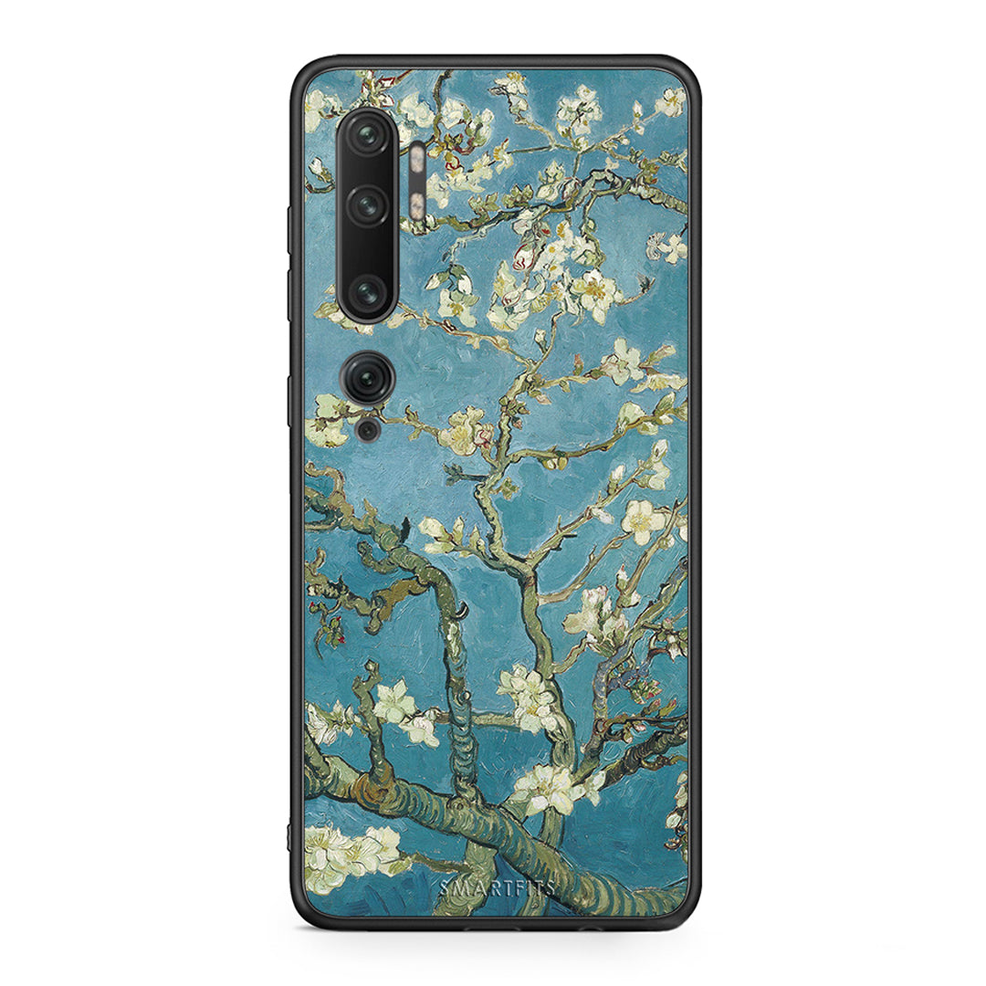 Xiaomi Mi Note 10/10 Pro White Blossoms θήκη από τη Smartfits με σχέδιο στο πίσω μέρος και μαύρο περίβλημα | Smartphone case with colorful back and black bezels by Smartfits