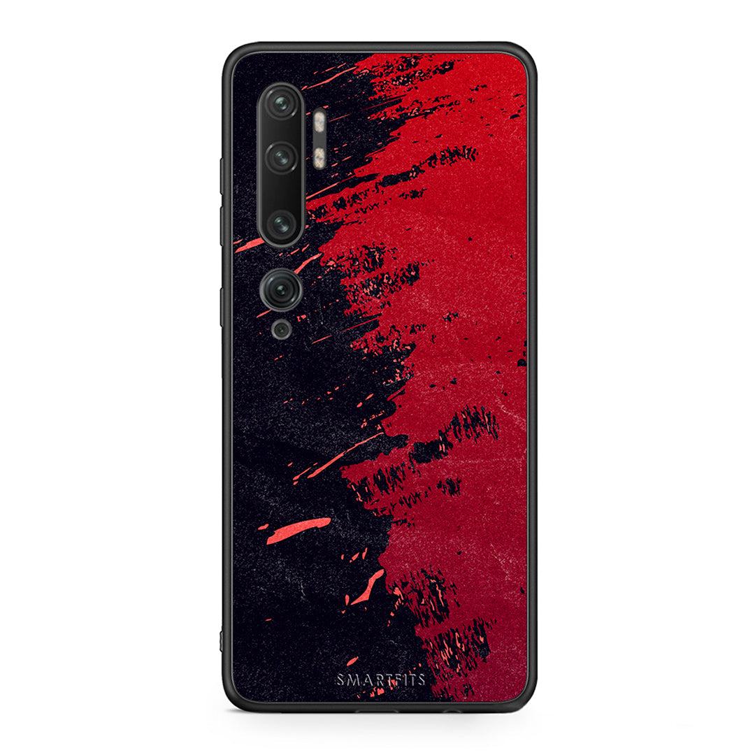 Xiaomi Mi Note 10 / 10 Pro Red Paint Θήκη Αγίου Βαλεντίνου από τη Smartfits με σχέδιο στο πίσω μέρος και μαύρο περίβλημα | Smartphone case with colorful back and black bezels by Smartfits