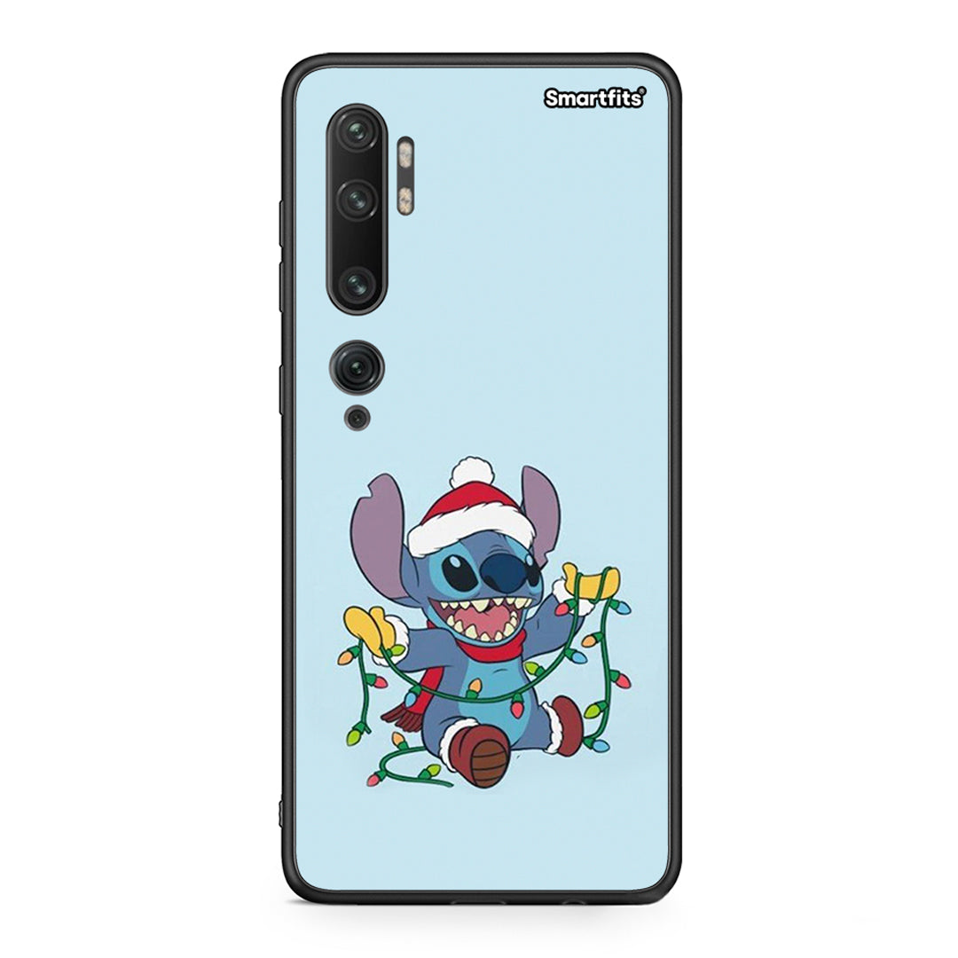 Xiaomi Mi Note 10 Pro Santa Stich θήκη από τη Smartfits με σχέδιο στο πίσω μέρος και μαύρο περίβλημα | Smartphone case with colorful back and black bezels by Smartfits