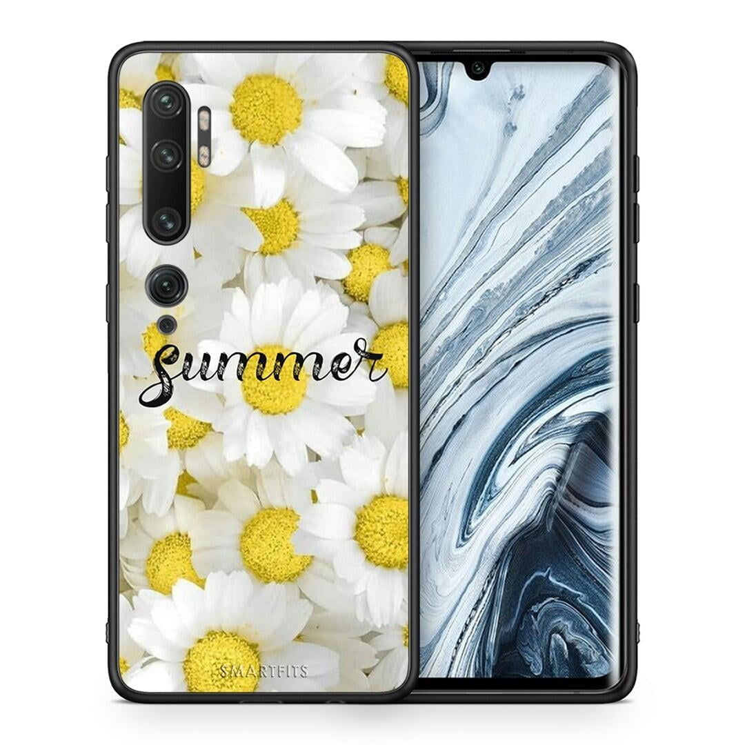 Θήκη Xiaomi Mi Note 10 / 10 Pro Summer Daisies από τη Smartfits με σχέδιο στο πίσω μέρος και μαύρο περίβλημα | Xiaomi Mi Note 10 / 10 Pro Summer Daisies case with colorful back and black bezels