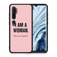 Thumbnail for Θήκη Xiaomi Mi Note 10 Pro Superpower Woman από τη Smartfits με σχέδιο στο πίσω μέρος και μαύρο περίβλημα | Xiaomi Mi Note 10 Pro Superpower Woman case with colorful back and black bezels