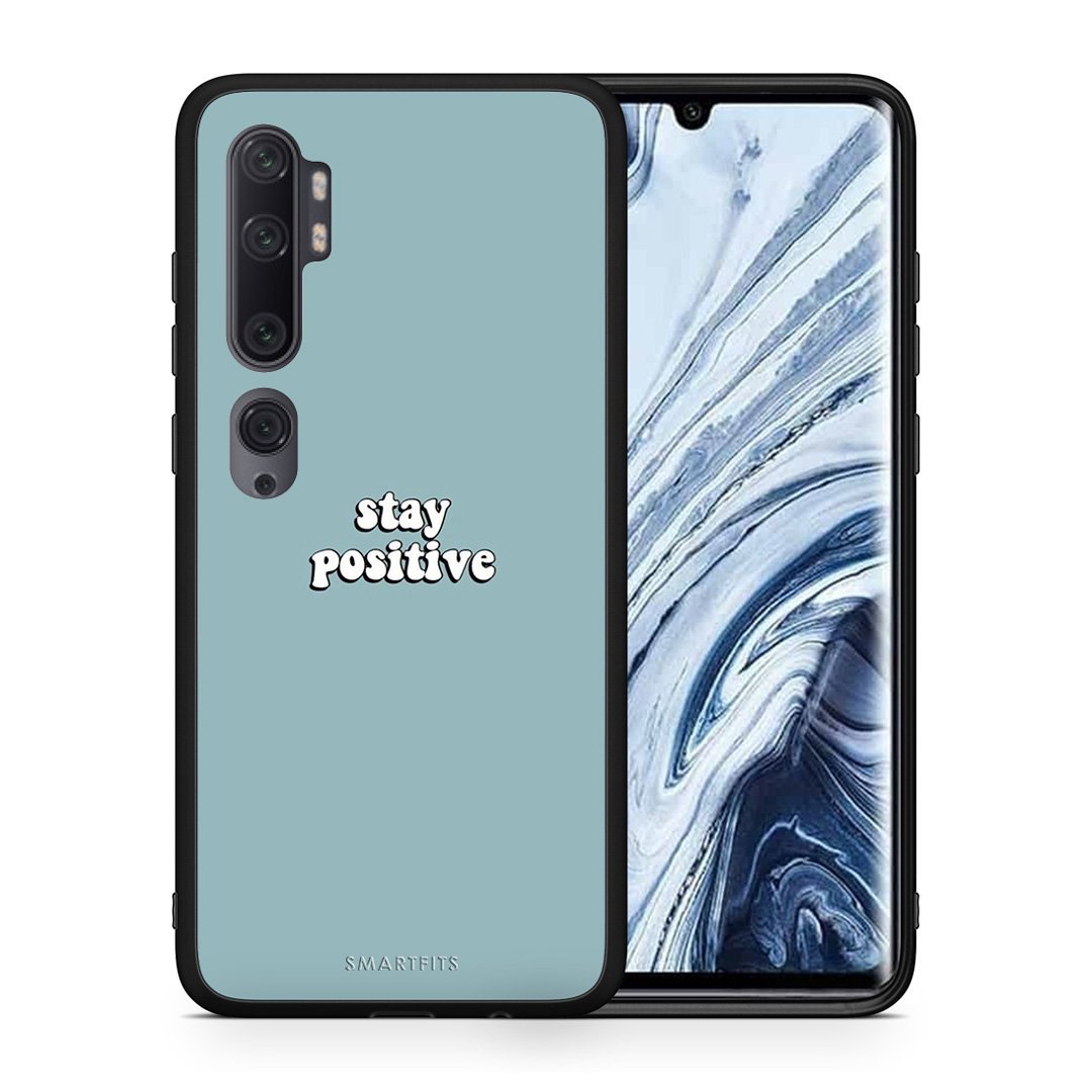 Θήκη Xiaomi Mi Note 10 Pro Positive Text από τη Smartfits με σχέδιο στο πίσω μέρος και μαύρο περίβλημα | Xiaomi Mi Note 10 Pro Positive Text case with colorful back and black bezels