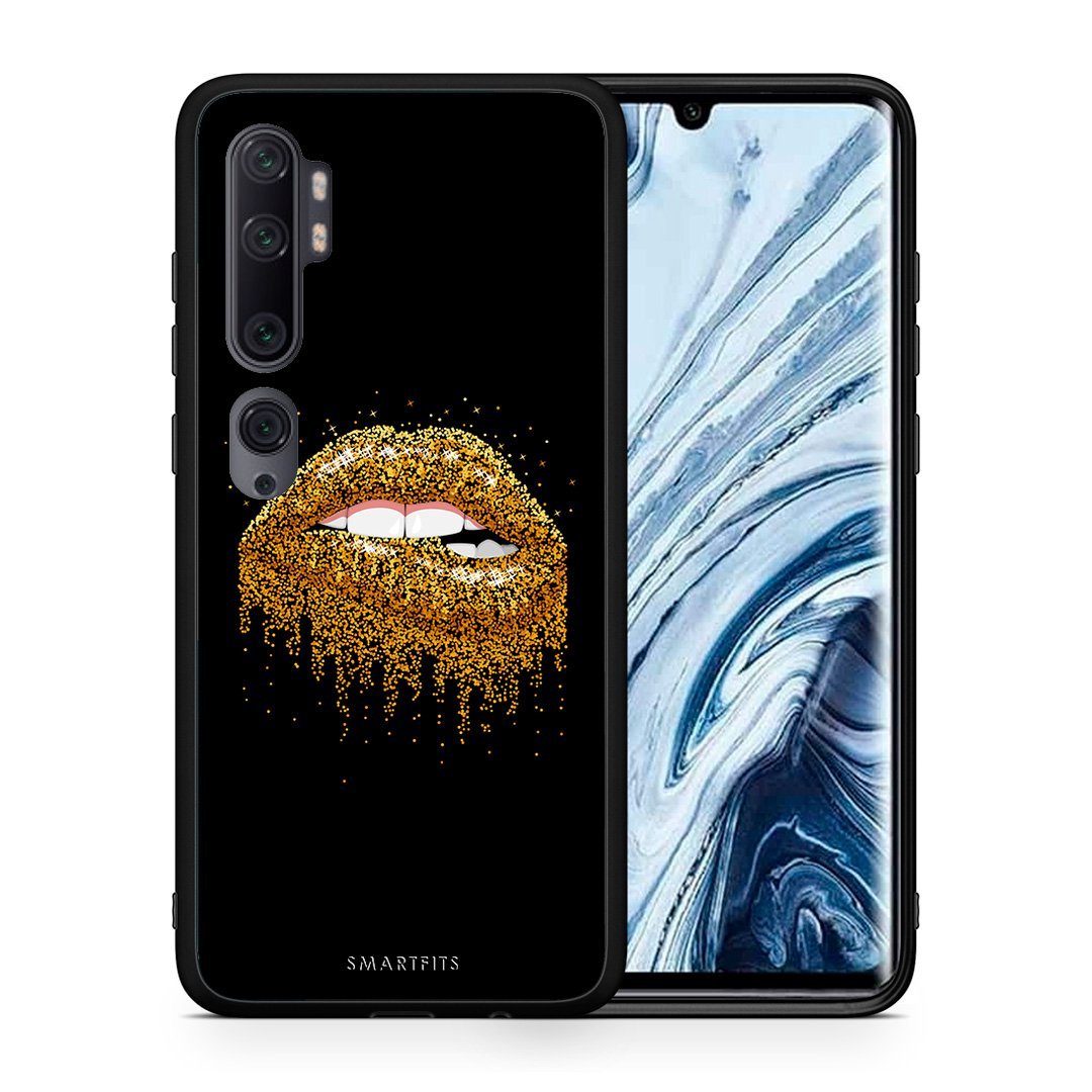 Θήκη Xiaomi Mi Note 10 Pro Golden Valentine από τη Smartfits με σχέδιο στο πίσω μέρος και μαύρο περίβλημα | Xiaomi Mi Note 10 Pro Golden Valentine case with colorful back and black bezels