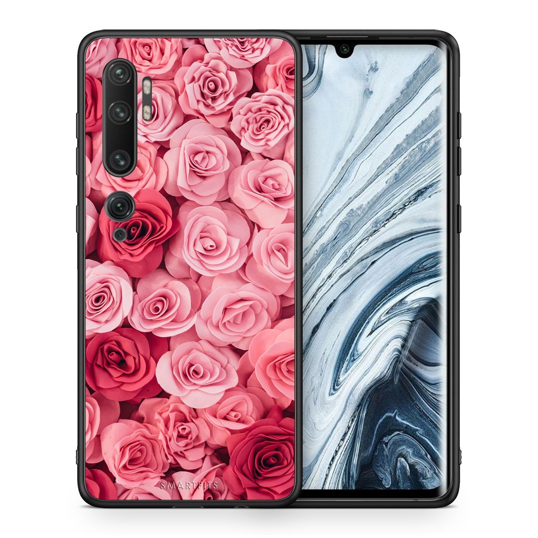 Θήκη Xiaomi Mi Note 10 Pro RoseGarden Valentine από τη Smartfits με σχέδιο στο πίσω μέρος και μαύρο περίβλημα | Xiaomi Mi Note 10 Pro RoseGarden Valentine case with colorful back and black bezels