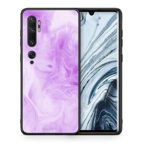 Θήκη Xiaomi Mi Note 10 Pro Lavender Watercolor από τη Smartfits με σχέδιο στο πίσω μέρος και μαύρο περίβλημα | Xiaomi Mi Note 10 Pro Lavender Watercolor case with colorful back and black bezels