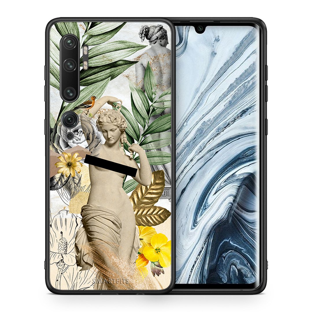 Θήκη Xiaomi Mi Note 10 Pro Woman Statue από τη Smartfits με σχέδιο στο πίσω μέρος και μαύρο περίβλημα | Xiaomi Mi Note 10 Pro Woman Statue case with colorful back and black bezels
