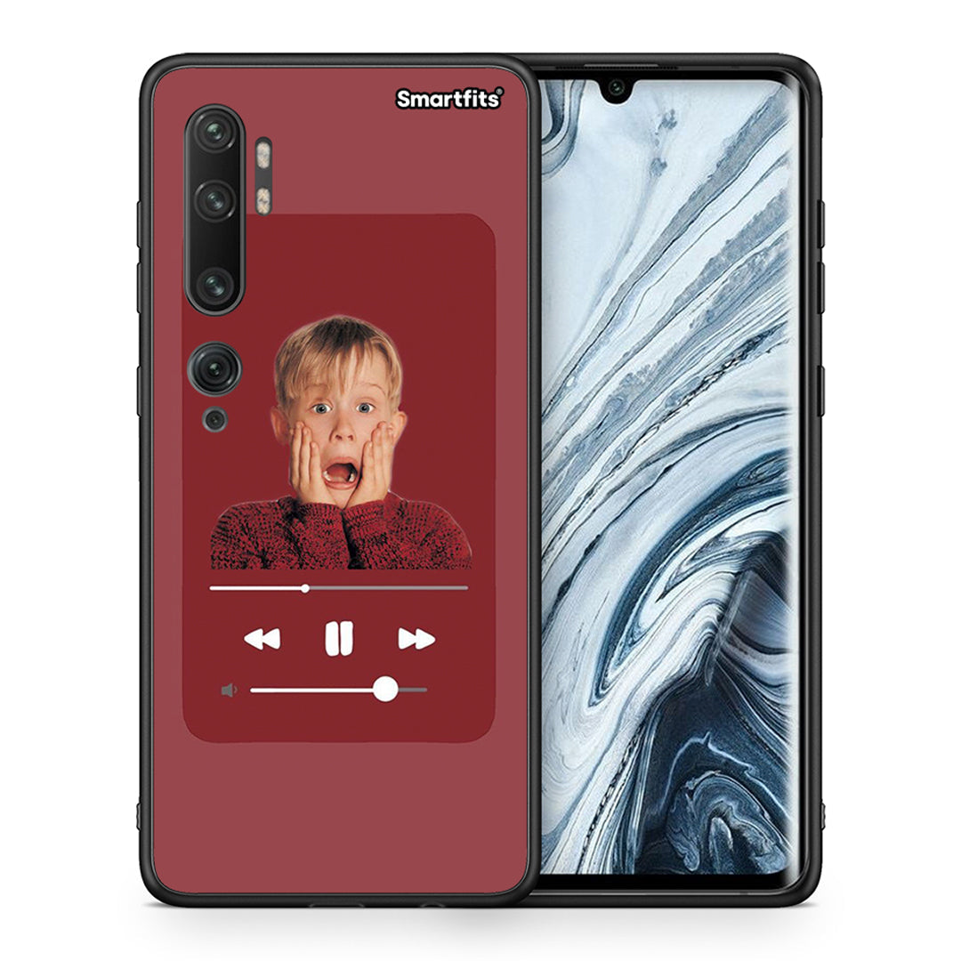 Θήκη Xiaomi Mi Note 10 Pro Xmas Alone Music από τη Smartfits με σχέδιο στο πίσω μέρος και μαύρο περίβλημα | Xiaomi Mi Note 10 Pro Xmas Alone Music case with colorful back and black bezels