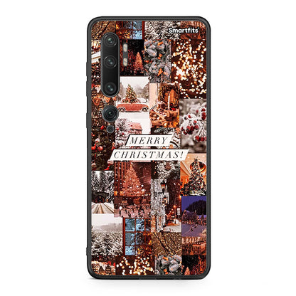 Xiaomi Mi Note 10 Pro Xmas Collage θήκη από τη Smartfits με σχέδιο στο πίσω μέρος και μαύρο περίβλημα | Smartphone case with colorful back and black bezels by Smartfits