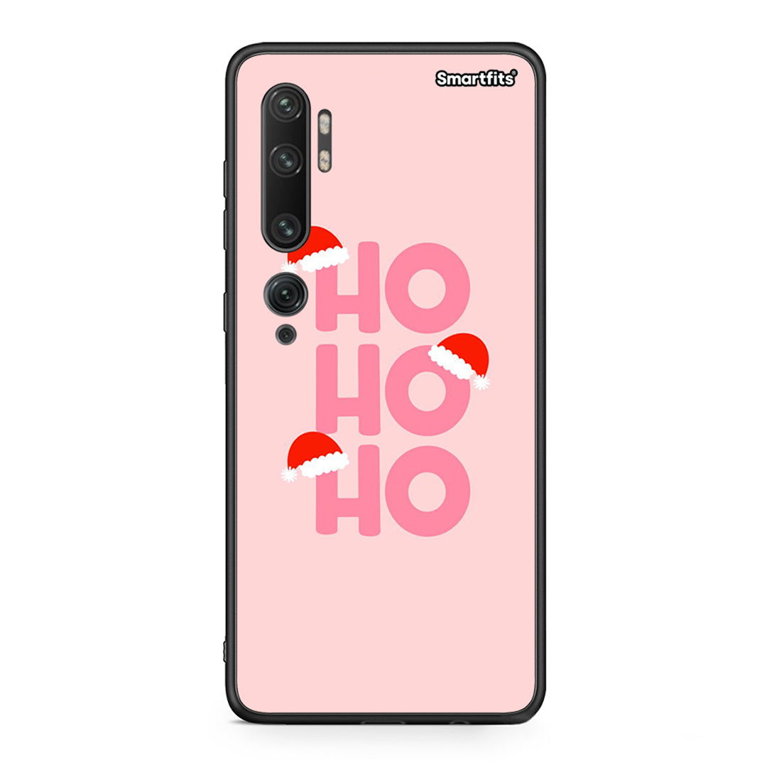 Xiaomi Mi Note 10 Pro Xmas Ho Ho Ho θήκη από τη Smartfits με σχέδιο στο πίσω μέρος και μαύρο περίβλημα | Smartphone case with colorful back and black bezels by Smartfits