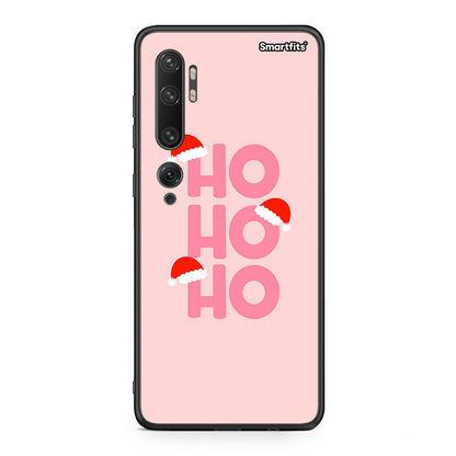 Xiaomi Mi Note 10 Pro Xmas Ho Ho Ho θήκη από τη Smartfits με σχέδιο στο πίσω μέρος και μαύρο περίβλημα | Smartphone case with colorful back and black bezels by Smartfits