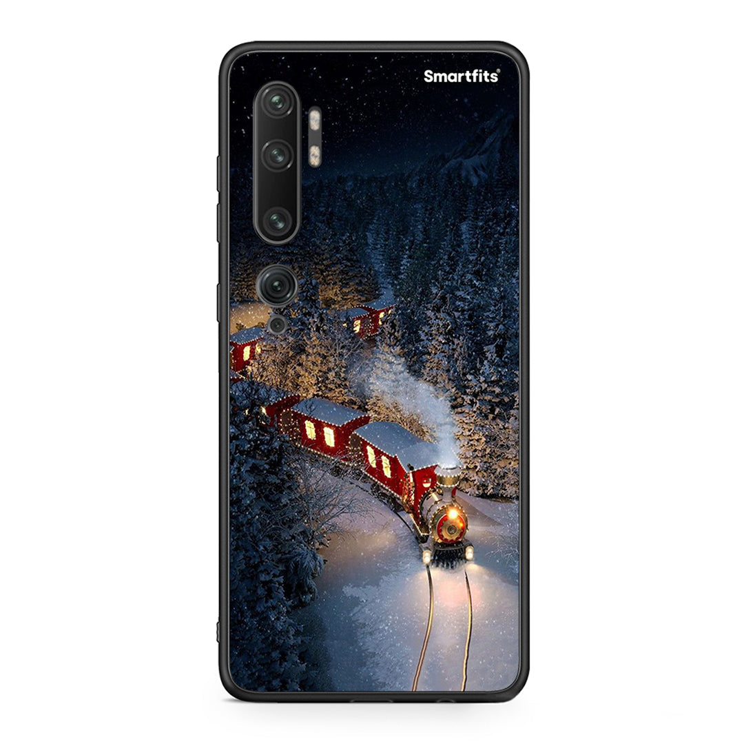 Xiaomi Mi Note 10 Pro Xmas Train θήκη από τη Smartfits με σχέδιο στο πίσω μέρος και μαύρο περίβλημα | Smartphone case with colorful back and black bezels by Smartfits