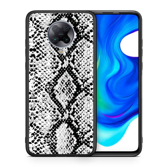 Θήκη Xiaomi Poco F2 Pro White Snake Animal από τη Smartfits με σχέδιο στο πίσω μέρος και μαύρο περίβλημα | Xiaomi Poco F2 Pro White Snake Animal case with colorful back and black bezels