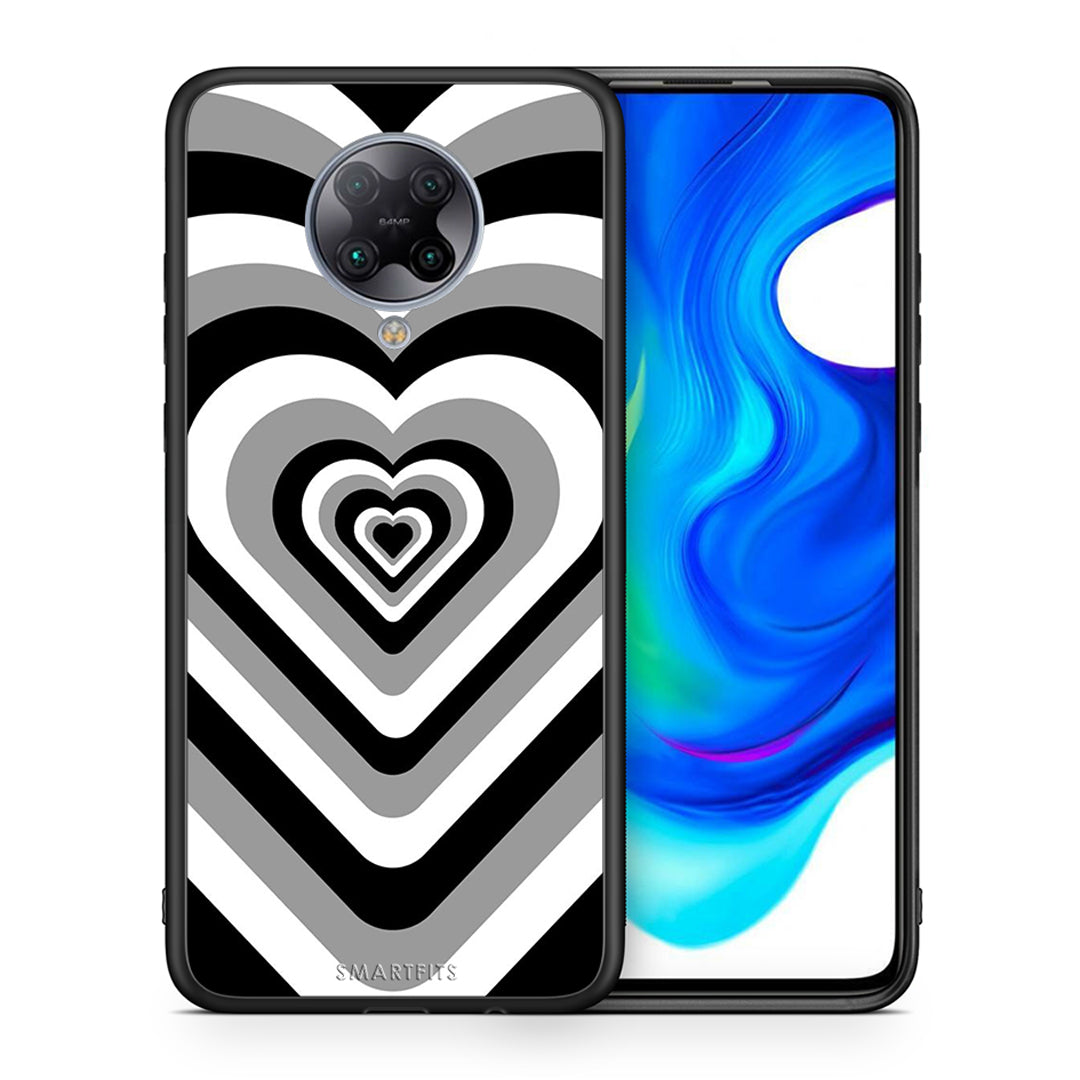 Θήκη Xiaomi Poco F2 Pro Black Hearts από τη Smartfits με σχέδιο στο πίσω μέρος και μαύρο περίβλημα | Xiaomi Poco F2 Pro Black Hearts case with colorful back and black bezels