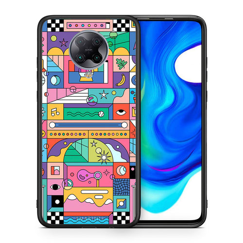 Θήκη Xiaomi Poco F2 Pro Bubbles Soap από τη Smartfits με σχέδιο στο πίσω μέρος και μαύρο περίβλημα | Xiaomi Poco F2 Pro Bubbles Soap case with colorful back and black bezels