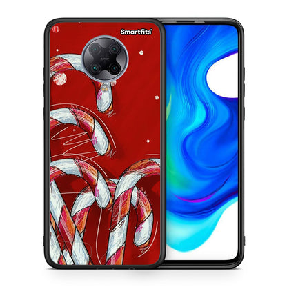 Θήκη Xiaomi Poco F2 Pro Candy Cane από τη Smartfits με σχέδιο στο πίσω μέρος και μαύρο περίβλημα | Xiaomi Poco F2 Pro Candy Cane case with colorful back and black bezels