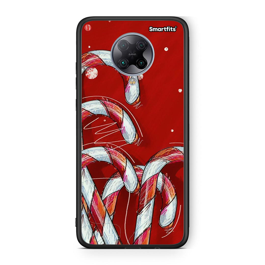 Xiaomi Poco F2 Pro Candy Cane θήκη από τη Smartfits με σχέδιο στο πίσω μέρος και μαύρο περίβλημα | Smartphone case with colorful back and black bezels by Smartfits