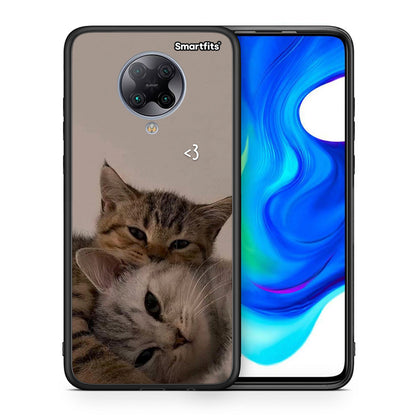 Θήκη Xiaomi Poco F2 Pro Cats In Love από τη Smartfits με σχέδιο στο πίσω μέρος και μαύρο περίβλημα | Xiaomi Poco F2 Pro Cats In Love case with colorful back and black bezels