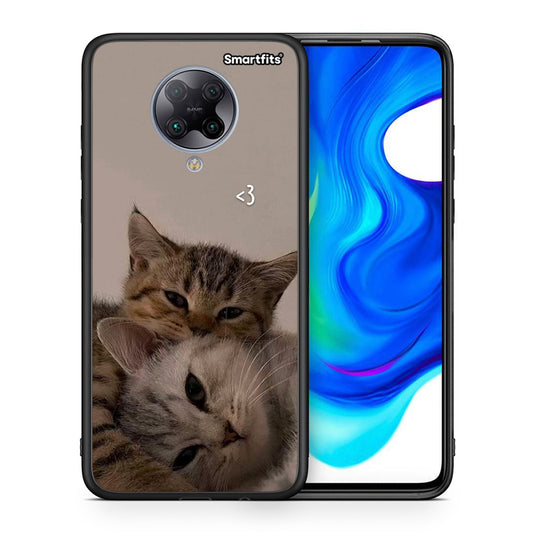 Θήκη Xiaomi Poco F2 Pro Cats In Love από τη Smartfits με σχέδιο στο πίσω μέρος και μαύρο περίβλημα | Xiaomi Poco F2 Pro Cats In Love case with colorful back and black bezels