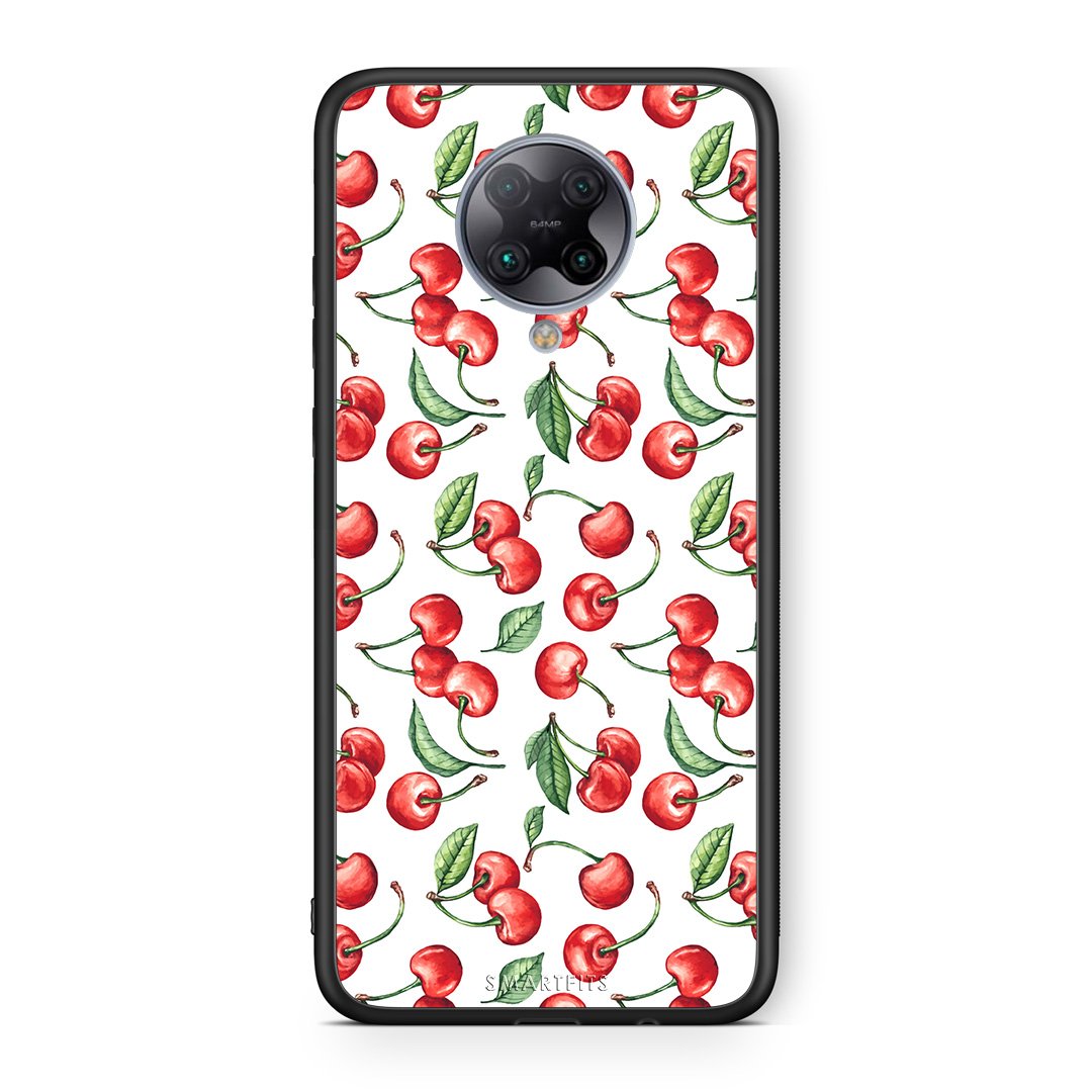 Xiaomi Poco F2 Pro Cherry Summer θήκη από τη Smartfits με σχέδιο στο πίσω μέρος και μαύρο περίβλημα | Smartphone case with colorful back and black bezels by Smartfits