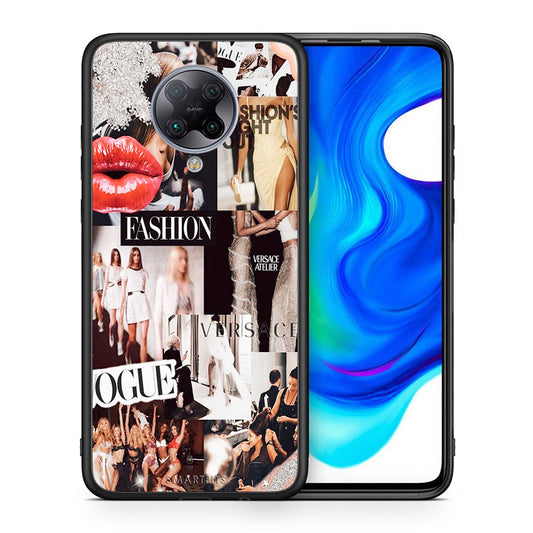 Θήκη Αγίου Βαλεντίνου Xiaomi Poco F2 Pro Collage Fashion από τη Smartfits με σχέδιο στο πίσω μέρος και μαύρο περίβλημα | Xiaomi Poco F2 Pro Collage Fashion case with colorful back and black bezels