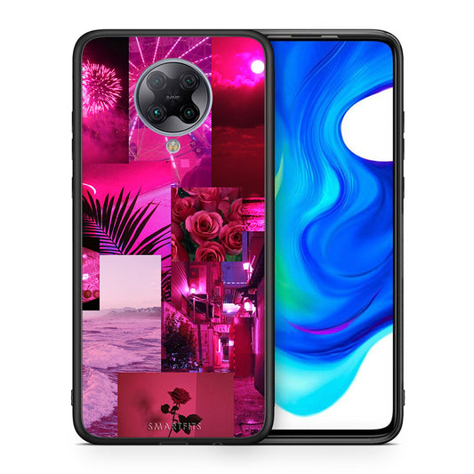 Θήκη Αγίου Βαλεντίνου Xiaomi Poco F2 Pro Collage Red Roses από τη Smartfits με σχέδιο στο πίσω μέρος και μαύρο περίβλημα | Xiaomi Poco F2 Pro Collage Red Roses case with colorful back and black bezels