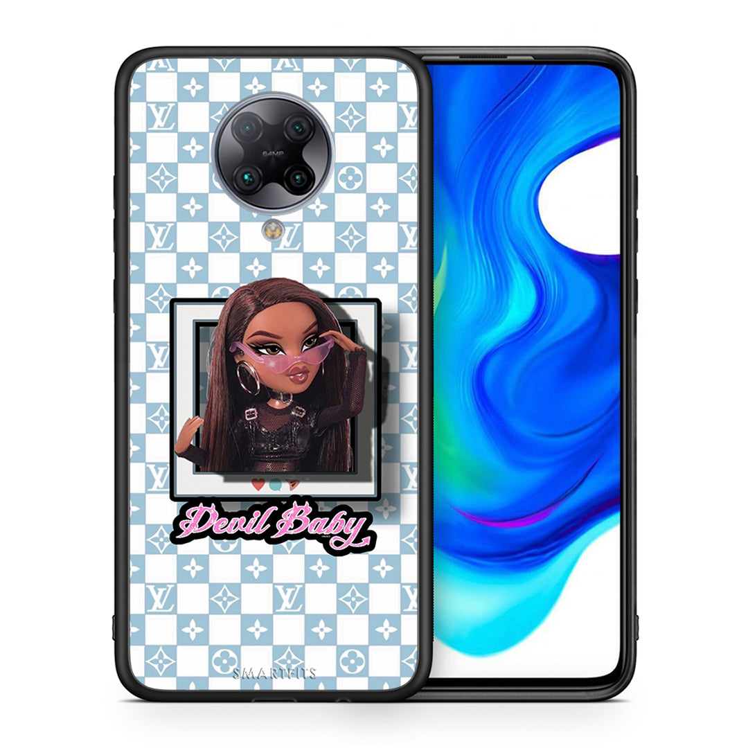 Θήκη Αγίου Βαλεντίνου Xiaomi Poco F2 Pro Devil Baby από τη Smartfits με σχέδιο στο πίσω μέρος και μαύρο περίβλημα | Xiaomi Poco F2 Pro Devil Baby case with colorful back and black bezels