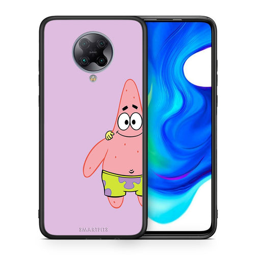 Θήκη Xiaomi Poco F2 Pro  Friends Patrick από τη Smartfits με σχέδιο στο πίσω μέρος και μαύρο περίβλημα | Xiaomi Poco F2 Pro  Friends Patrick case with colorful back and black bezels
