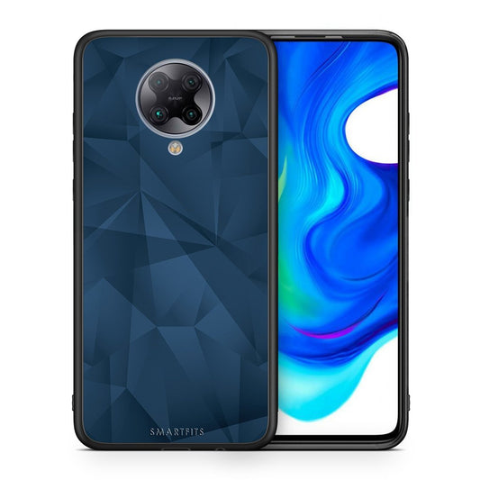 Θήκη Xiaomi Poco F2 Pro Blue Abstract Geometric από τη Smartfits με σχέδιο στο πίσω μέρος και μαύρο περίβλημα | Xiaomi Poco F2 Pro Blue Abstract Geometric case with colorful back and black bezels