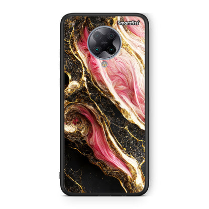 Xiaomi Poco F2 Pro Glamorous Pink Marble θήκη από τη Smartfits με σχέδιο στο πίσω μέρος και μαύρο περίβλημα | Smartphone case with colorful back and black bezels by Smartfits