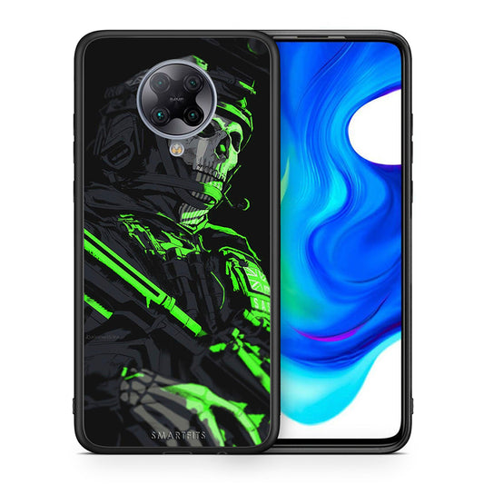 Θήκη Αγίου Βαλεντίνου Xiaomi Poco F2 Pro Green Soldier από τη Smartfits με σχέδιο στο πίσω μέρος και μαύρο περίβλημα | Xiaomi Poco F2 Pro Green Soldier case with colorful back and black bezels