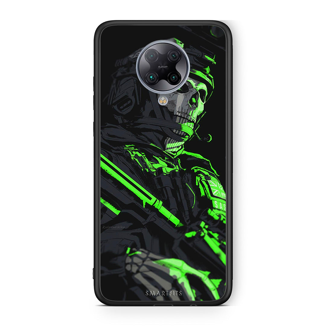 Xiaomi Poco F2 Pro Green Soldier Θήκη Αγίου Βαλεντίνου από τη Smartfits με σχέδιο στο πίσω μέρος και μαύρο περίβλημα | Smartphone case with colorful back and black bezels by Smartfits