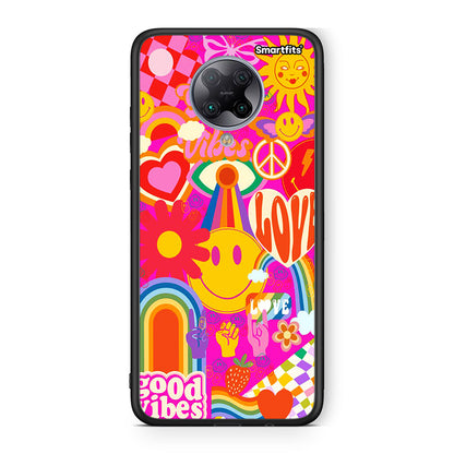 Xiaomi Poco F2 Pro Hippie Love θήκη από τη Smartfits με σχέδιο στο πίσω μέρος και μαύρο περίβλημα | Smartphone case with colorful back and black bezels by Smartfits